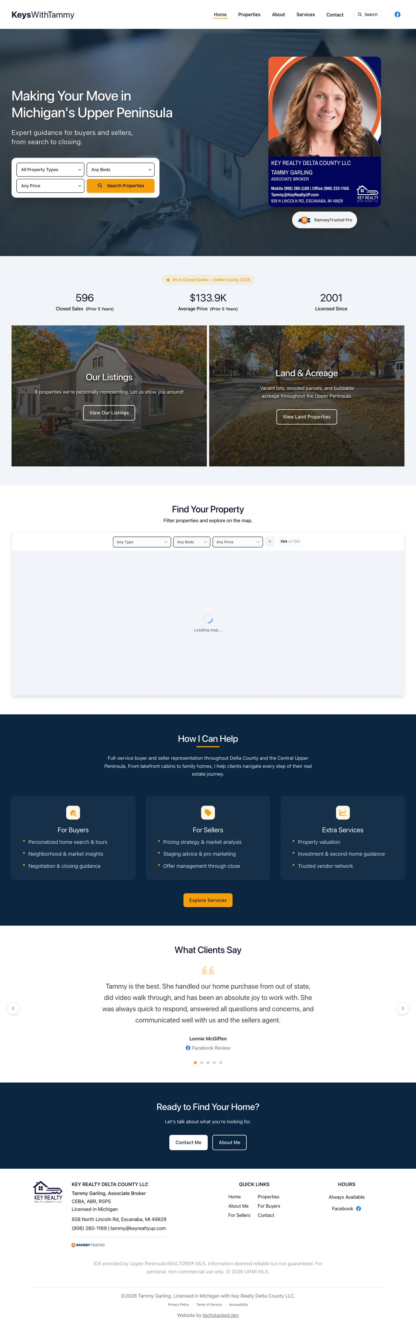 The public homepage, fast and easy to find on Google.